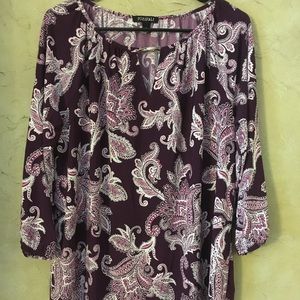 Reduced! NWT Twisted Bar Paisley Top